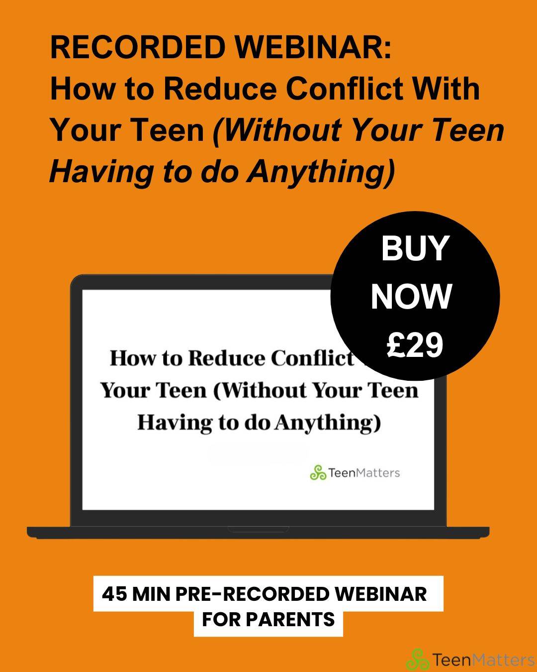 Anger Management Teens Webinar from TeenMatters