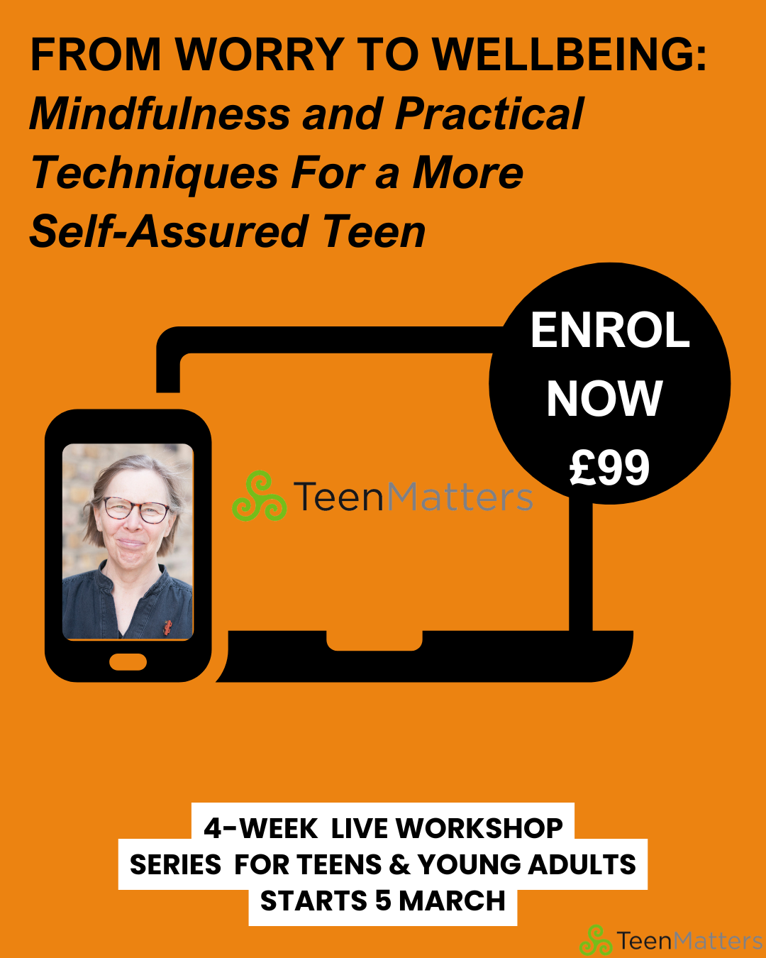 Mindfulness for teens live workshop series from teenmatters